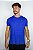 Camiseta Fitness Manga Curta Masculino ROMA Mescla Azul Médio - Imagem 1