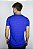Camiseta Fitness Manga Curta Masculino ROMA Mescla Azul Médio - Imagem 3