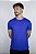 Camiseta Fitness Manga Curta Masculino ROMA Mescla Azul Médio - Imagem 4