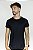 Camiseta Fitness Manga Curta Masculino ROMA Recorte Lateral Preto - Imagem 1