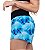 Shorts Fitness Curto Feminino ROMA Logo Estampado Azul Médio - Imagem 3