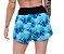 Shorts Fitness Curto Feminino ROMA Logo Estampado Azul Médio - Imagem 2