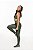Calça Legging Fitness Longa Feminino ROMA Textura Verde Escuro - Imagem 3