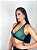 Top Fitness Médio Impacto Feminino ROMA Tela Preto/Verde Escuro - Imagem 2