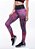 Calça Legging Fitness Longa Feminino ROMA Geométrico Estampado Roxo Médio - Imagem 2
