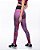 Calça Legging Fitness Longa Feminino ROMA Geométrico Estampado Roxo Médio - Imagem 3