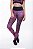 Calça Legging Fitness Longa Feminino ROMA Geométrico Estampado Roxo Médio - Imagem 1
