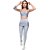 Calça Legging Longa  Fitness Feminino ROMA Legging Saia Prata - Imagem 1