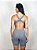 Macacão Fitness Feminino Curto com detalhe costas Mescla - Imagem 3