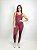 Macacão Fitness Feminino Longo com detalhe costas Marsala - Imagem 1