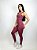Macacão Fitness Feminino Longo com detalhe costas Marsala - Imagem 2