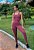 Macacão Fitness Feminino Longo com detalhe costas Marsala - Imagem 1