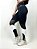 Calça Legging Fitness Longa Feminino ROMA Preta/Branca - Imagem 2
