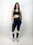 Calça Legging Fitness Longa Feminino ROMA Preta/Branca - Imagem 4
