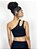 Top Fitness Um Ombro Médio Impacto Feminino ROMA Preto - Imagem 3
