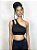 Top Fitness Um Ombro Médio Impacto Feminino ROMA Preto - Imagem 1