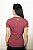 Camiseta de Algodão Carmine Feminina Bordô - Imagem 3