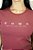 Camiseta de Algodão Carmine Feminina Bordô - Imagem 4