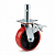 Roda Fixa para andaime 6" PU C/ TRAVA - Imagem 1