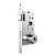 Fechadura STAM Externa 1800/10 tetra inox - Imagem 3