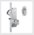 Fechadura STAM 901 porta de correr inox bico de papagaio - Imagem 1