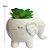 Vaso Cachepot Com Planta Porcelana Decorativo Elefante - Imagem 2