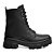 Bota Coturno Feminino Tratorado Cano Medio Cadarço - Preto - Imagem 4