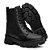 Coturno Feminino Tratorado Preto Estilo Rock Com Fivela Removivel - Imagem 3