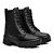 Coturno Feminino Tratorado Preto Estilo Rock Com Fivela Removivel - Imagem 2