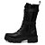 Bota Coturno Feminino Cano Medio Com Duas Bags Removivel - Imagem 2
