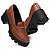 Mocassim Oxford Feminino Salto Medio Confort Bridão Metal - Imagem 4