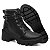 Bota Coturno Feminino Salto Médio Ankle Boot Fivela Lareral - Imagem 3