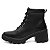 Bota Coturno Feminino Salto Médio Ankle Boot Fivela Lareral - Imagem 4