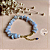 Pulseira de Cascalho de Calcedônia - Extensor com Lápis Lazuli - Folheado - Imagem 3