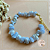 Pulseira de Cascalho de Calcedônia - Extensor com Lápis Lazuli - Folheado - Imagem 2