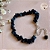Pulseira Ônix com Extensor 17,5 +3,0 cm Prata Folheada - Imagem 2