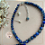 Choker – Lápis Lazuli - Esferas 4,0 mm - com extensor  Prata Folheada - Imagem 3