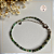 Pulseira de Mix de Esmeralda com esfera lapidada e cubos 2mm + Ponto de Luz - Banho ouro branco - Imagem 1