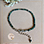 Pulseira de Esmeralda com esfera lapidada 2mm - Banho ouro branco - Imagem 1