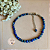 Pulseira de Lapis Lazuli com esfera lapidada 2mm - Banho ouro branco - Imagem 2