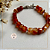 Pulseira de Cornalina Mesclada – Cubo lapidado de 7mm com extensor - Imagem 2