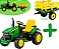 Trator Elétrico John Deere Ground Force 12v Com Carretinha - Imagem 1