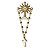 12 Boton Broche JHS Ostensório com Terço Dourado - Imagem 1