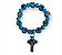 Pulseira Infantil Vários Santos  Azul com Crucifixo - Imagem 1