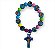 Pulseira Infantil Vários Santos Colorida Azul com Crucifixo - Imagem 1