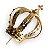 Coroa E Broche Para Imagem de 40cm A 50cm Dourada Luxo - Imagem 2