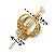 Coroa Para Imagem de 20cm Dourada Luxo Folheada - Imagem 3