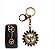 Chaveiro Strass Preto Metal Dourado Divino Espirito Santo - Imagem 1