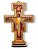 Crucifixo Cruz de São Damião Mesa e Parede Madeira Resinada 23cm - Imagem 1