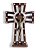 Crucifixo São Bento Mesa e Parede Madeira Vazada Strass 27cm - Imagem 1